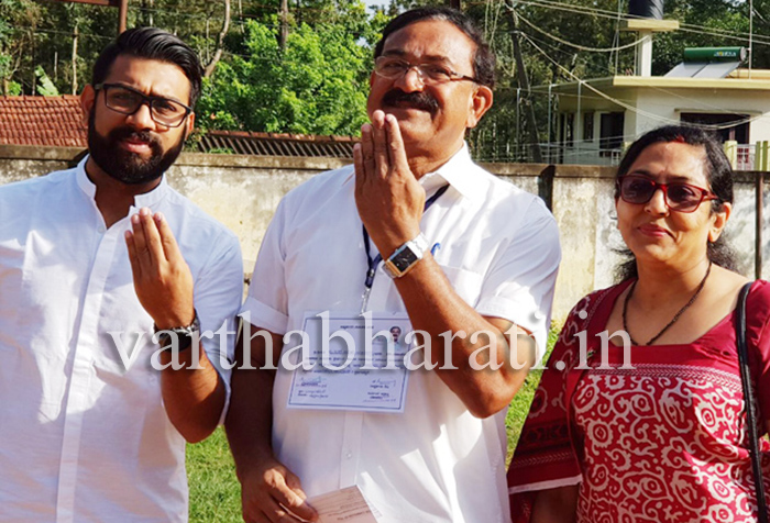 ಮಡಿಕೇರಿ: ರಾಜಕೀಯ ನಾಯಕರಿಂದ ಮತ ಚಲಾವಣೆ